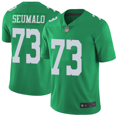 Men Philadelphia Eagles #73 Isaac Seumalo Limited Green Rush Vapor Untouchable NFL Jersey Football->nfl t-shirts->Sports Accessory